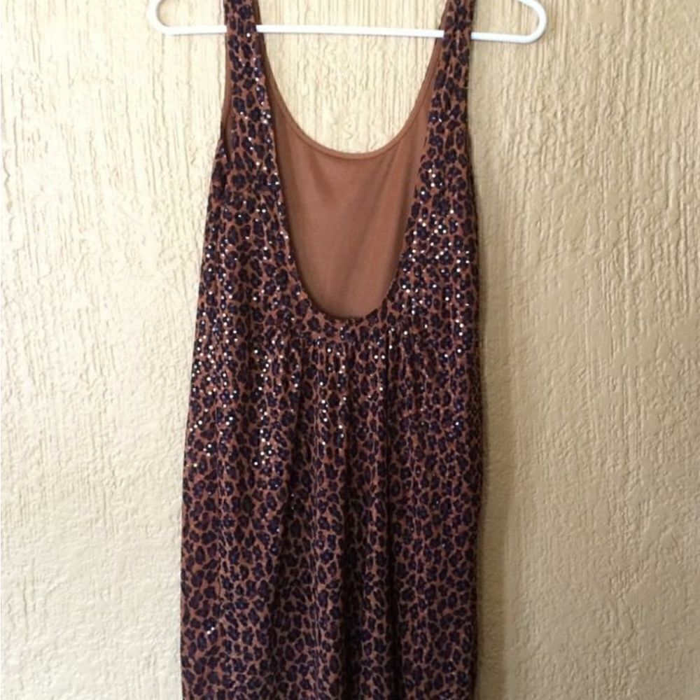 Express Sequined  Animal Print Tank Dress - Picture 6 of 11